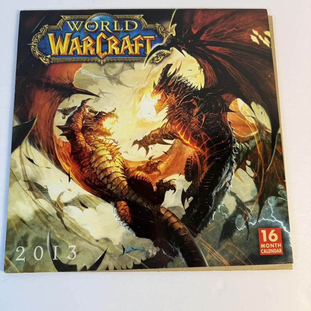 World Of Warcraft 2013 16 Month Wall Calendar‎ Blizzard Deathwing Lich King